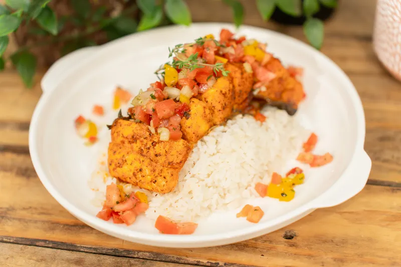 Receta de ¡Mi versión del salmón mediterráneo es una obra maestra!