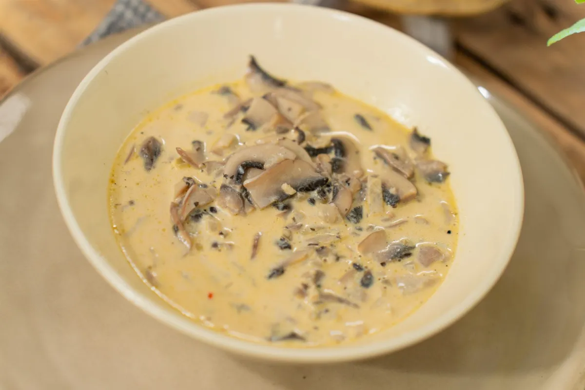 Receta de Sopa de champiñones