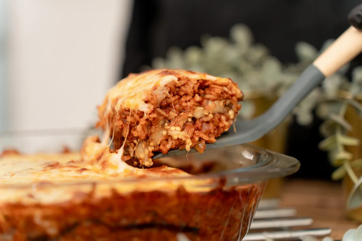 Receta de Pastelón de Arroz con Berenjenas