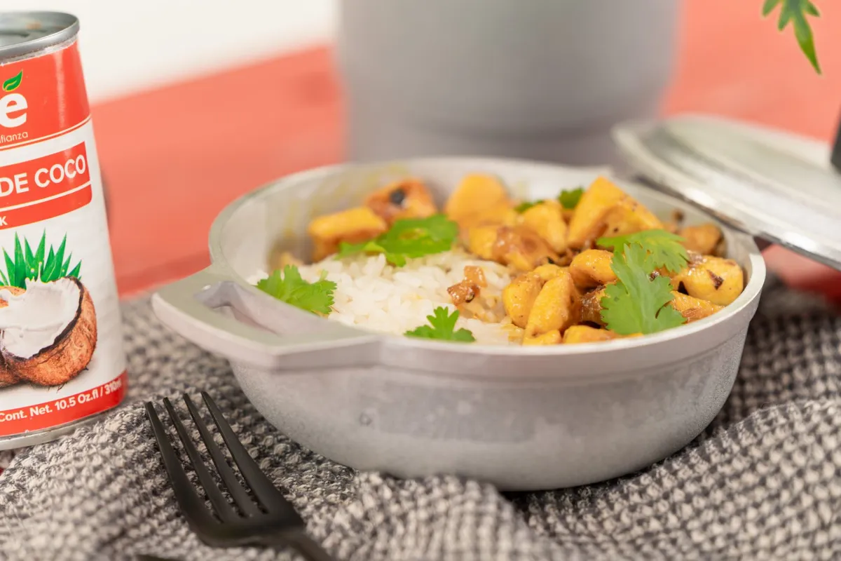 Receta de Pollo al curry con leche de coco