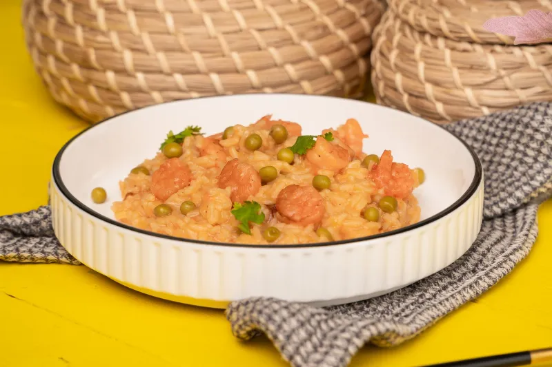 Receta de ¡Aprende a preparar un asopao de camarones con sabor y textura perfecta al estilo de Cuisine Chef!